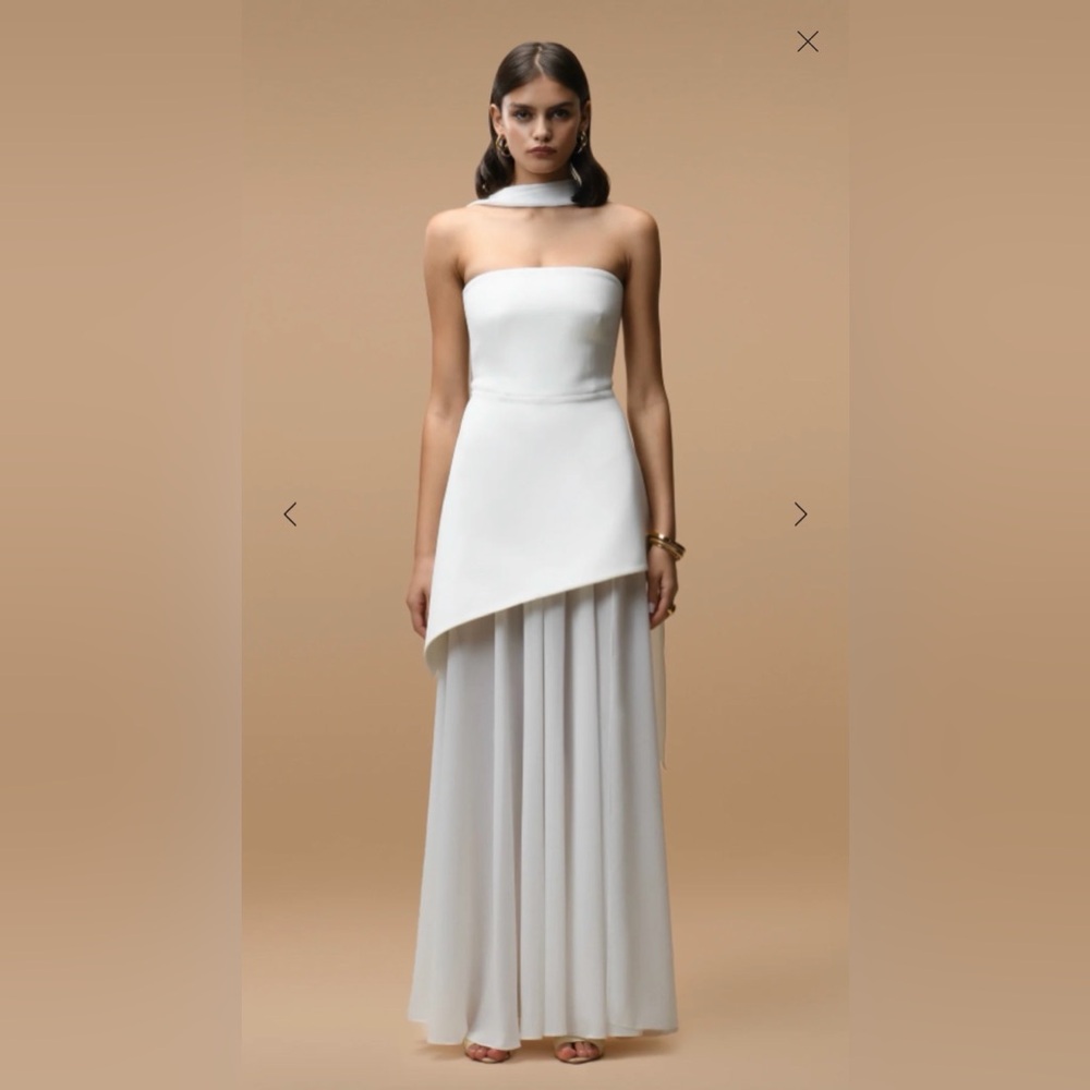 Matters Store Monaco White Dress with Scarf